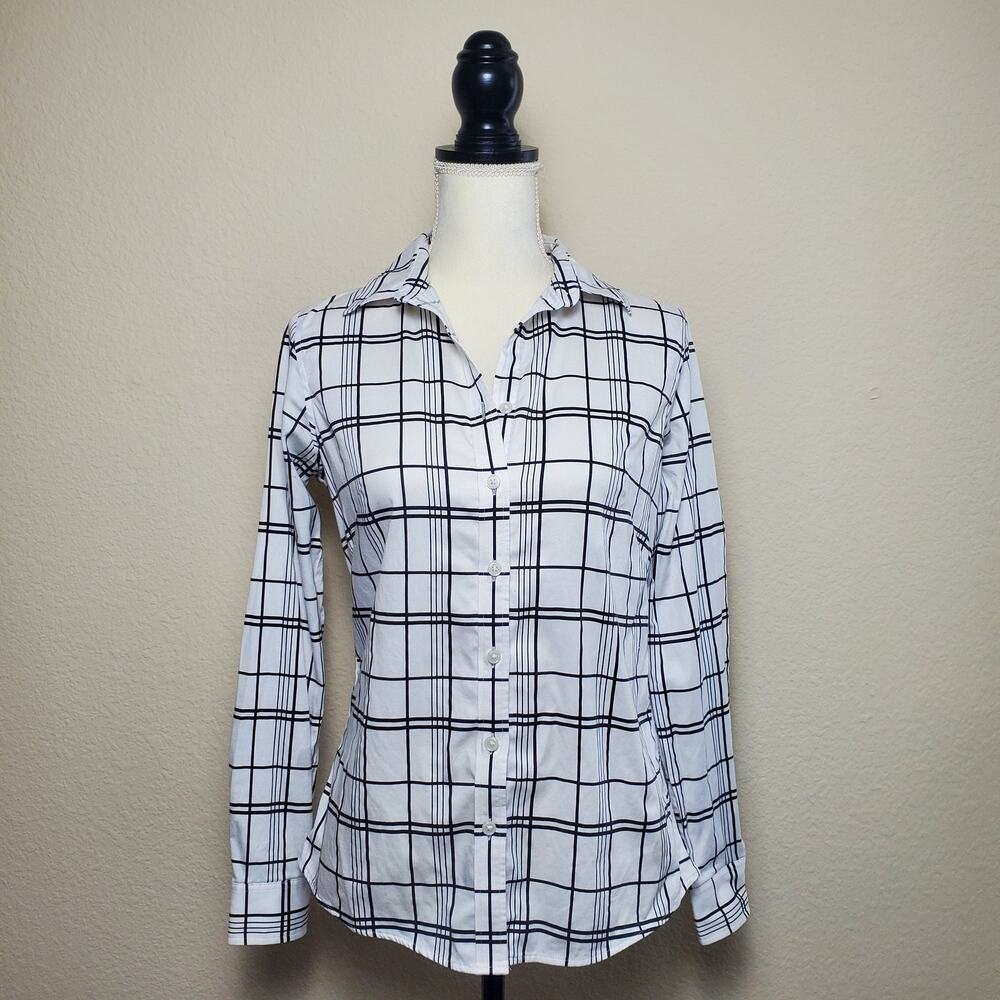 Banana Republic Plaid Blouse 6